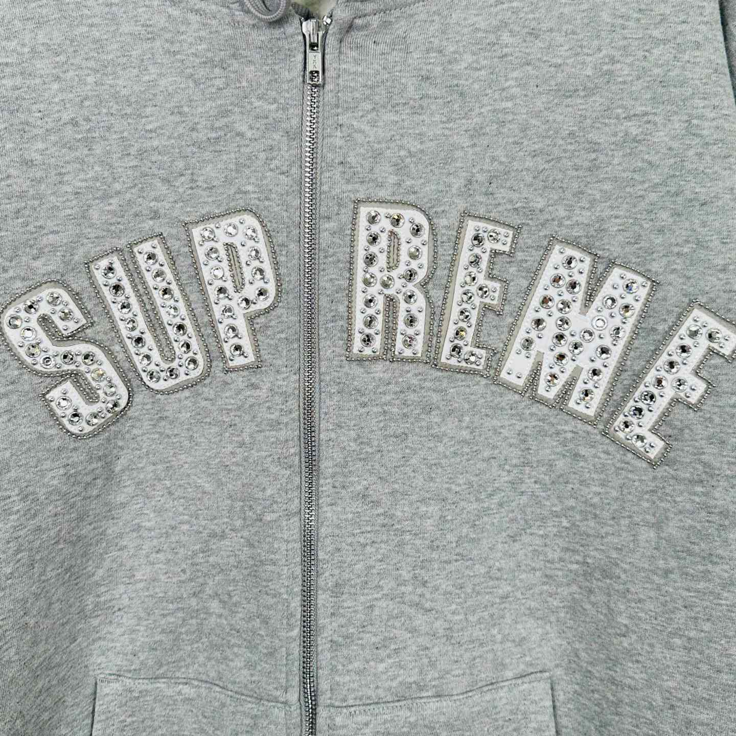 Supreme x B.B. Simon Zip Up Hooded Sweatshirt 'Heather Grey' - DopestKickz