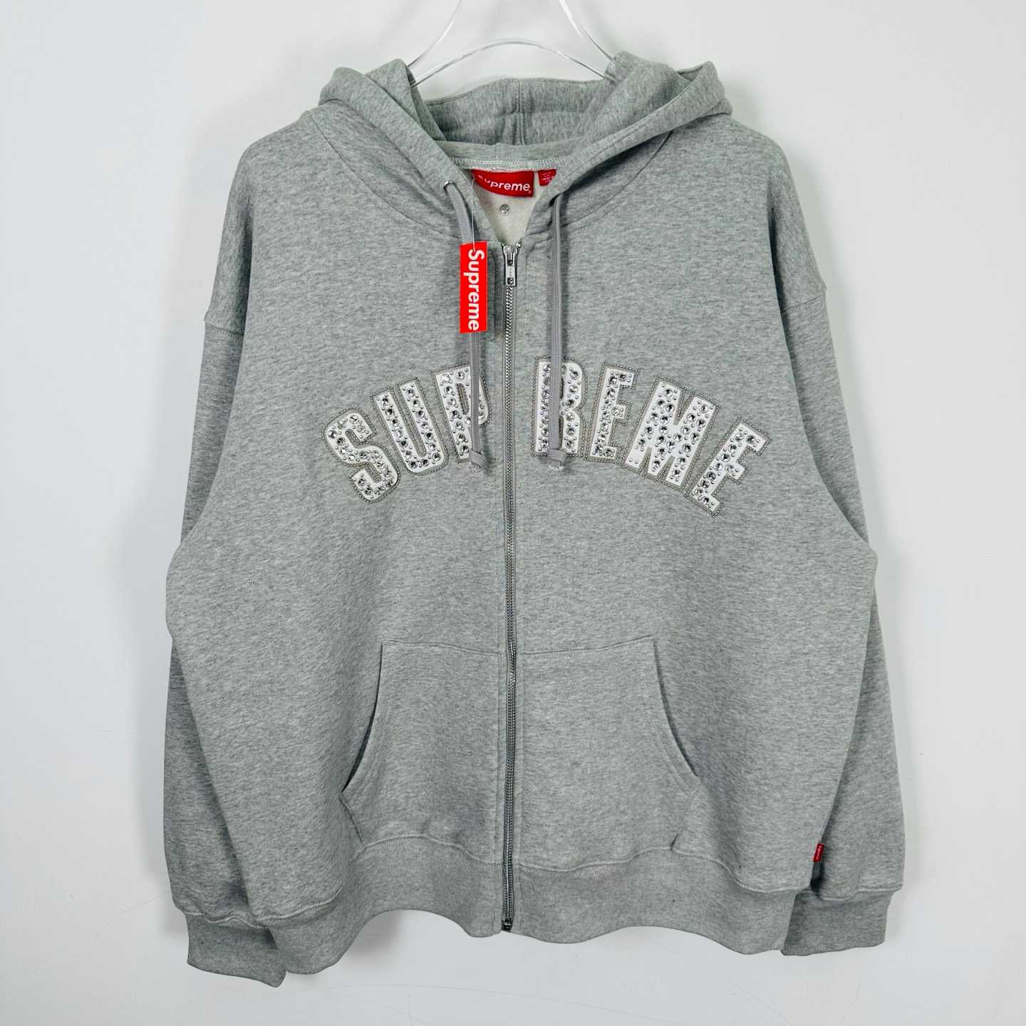 Supreme x B.B. Simon Zip Up Hooded Sweatshirt 'Heather Grey' - DopestKickz