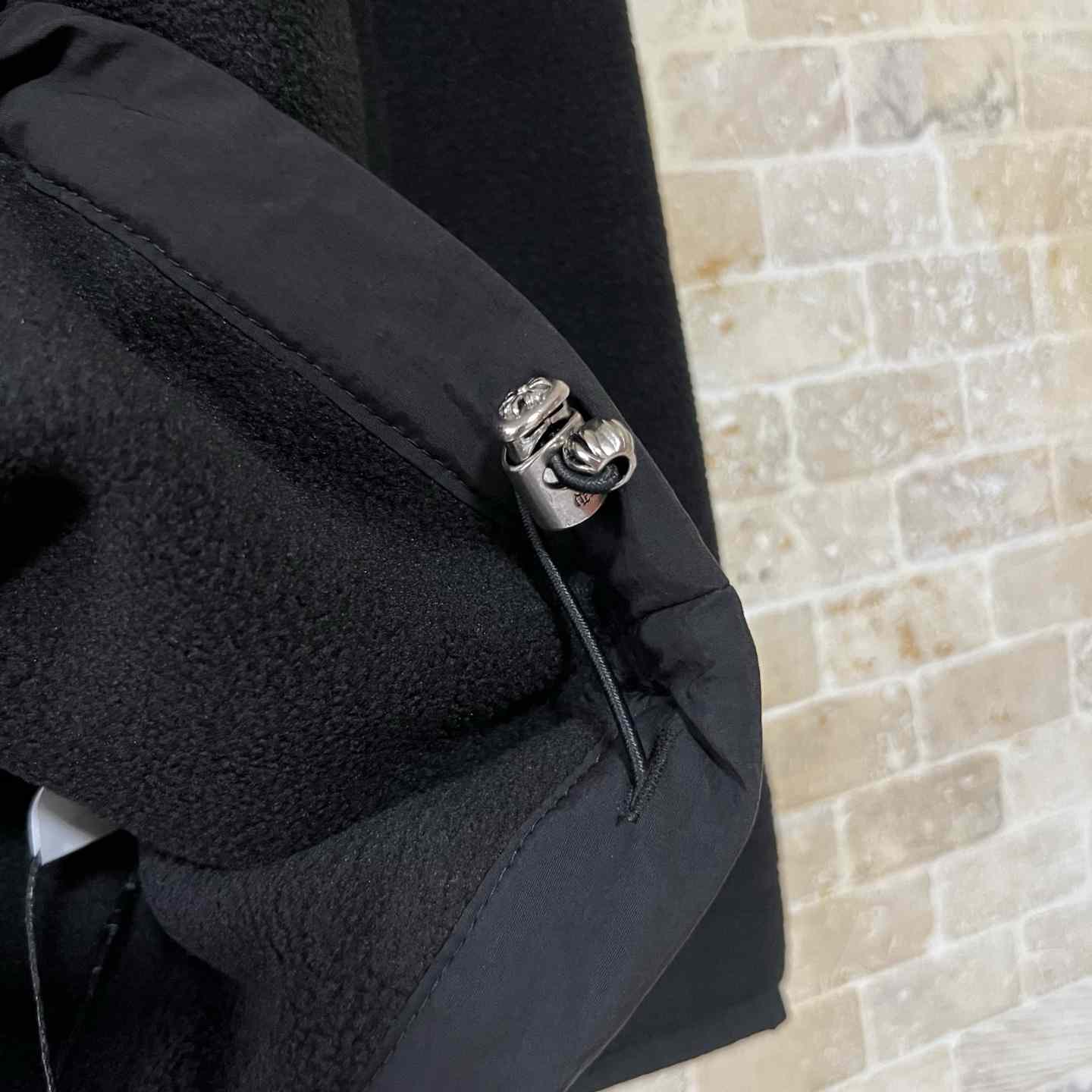 Chrome Hearts Horseshoe Embroidered Silver Button Polar Fleece Hoodie - DopestKickz