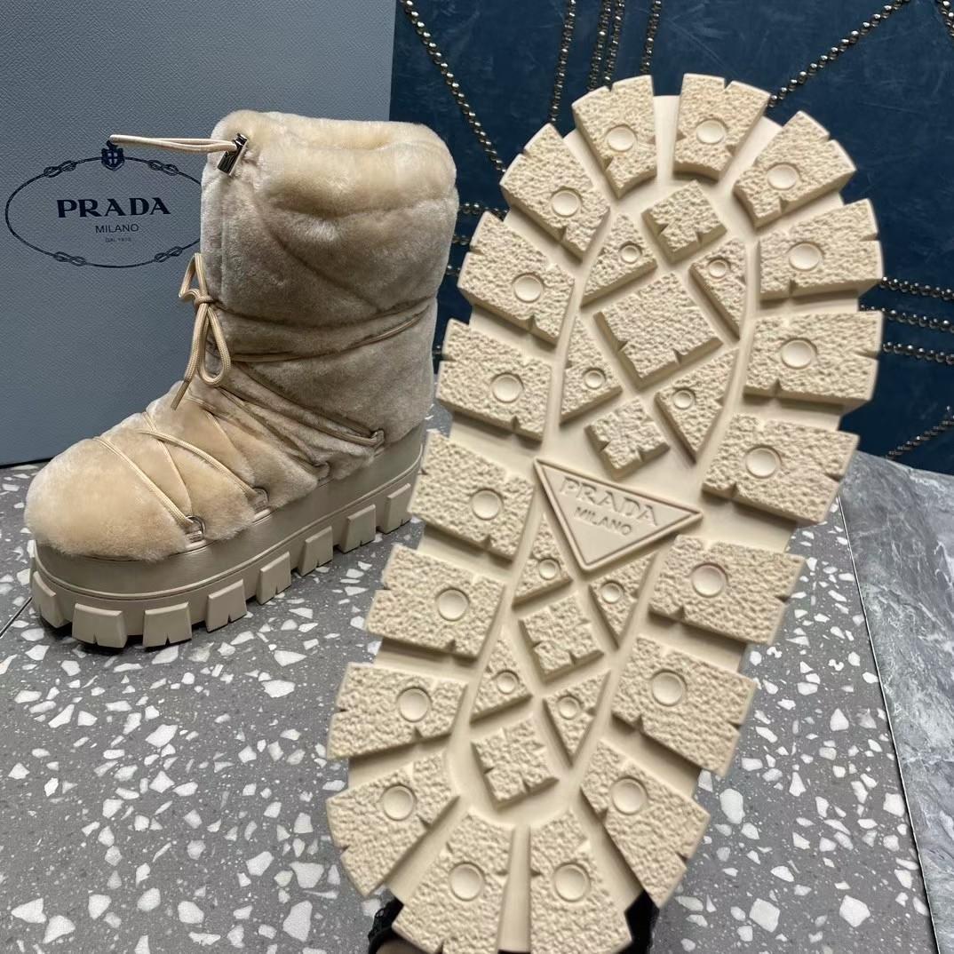 Prada Shearling Après Ski Booties - DopestKickz
