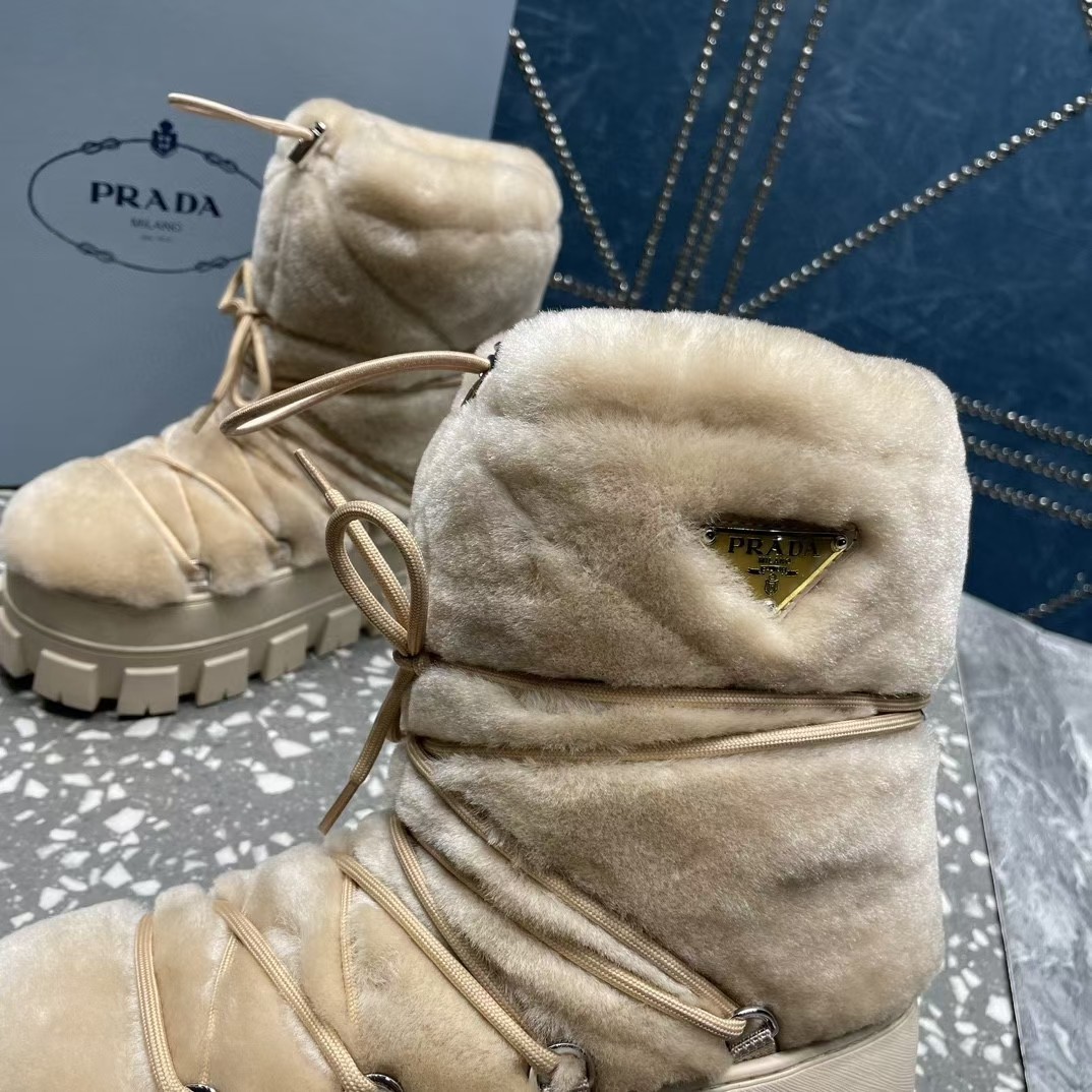 Prada Shearling Après Ski Booties - DopestKickz