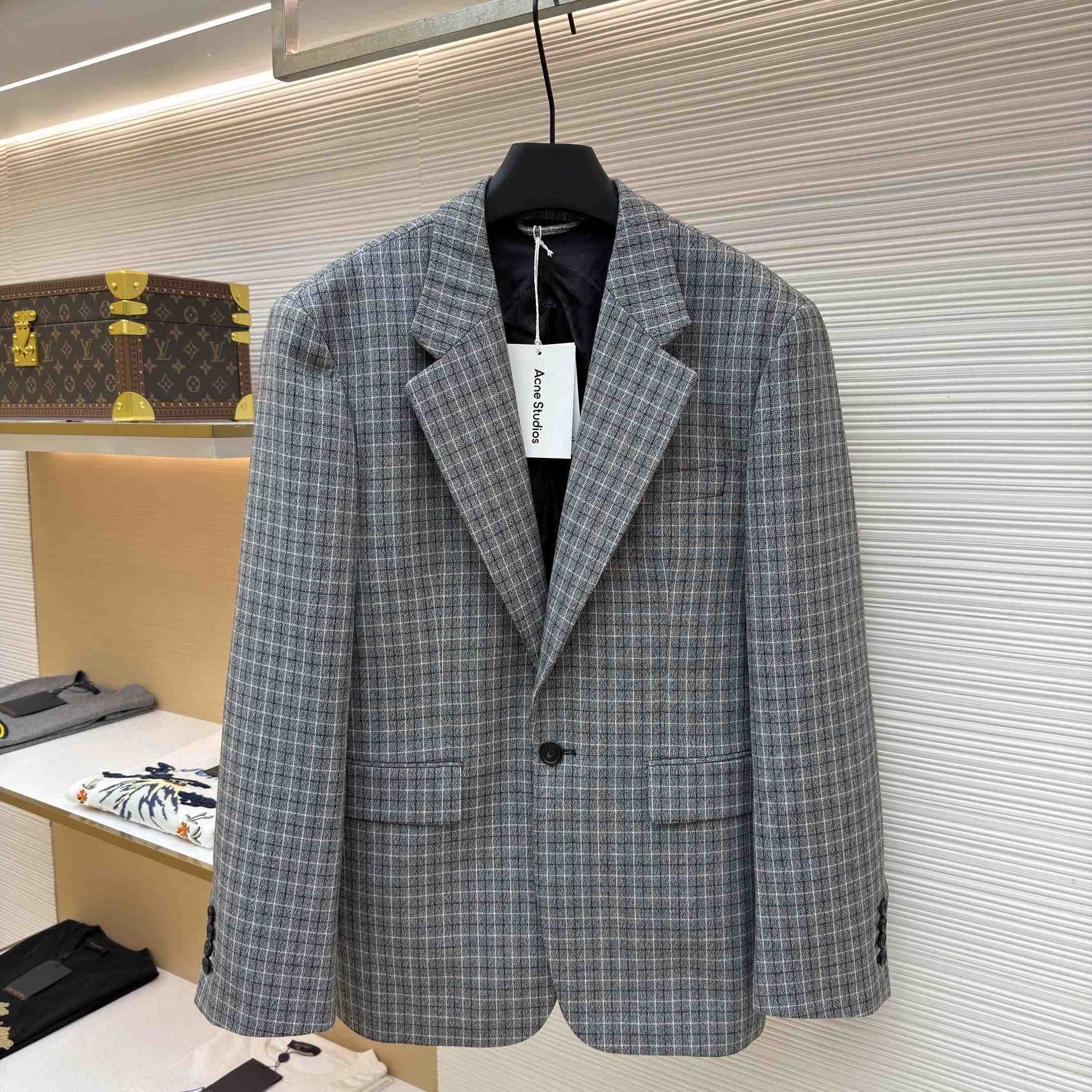 Acne Studios Fitted Wool Suit Jacket - DopestKickz