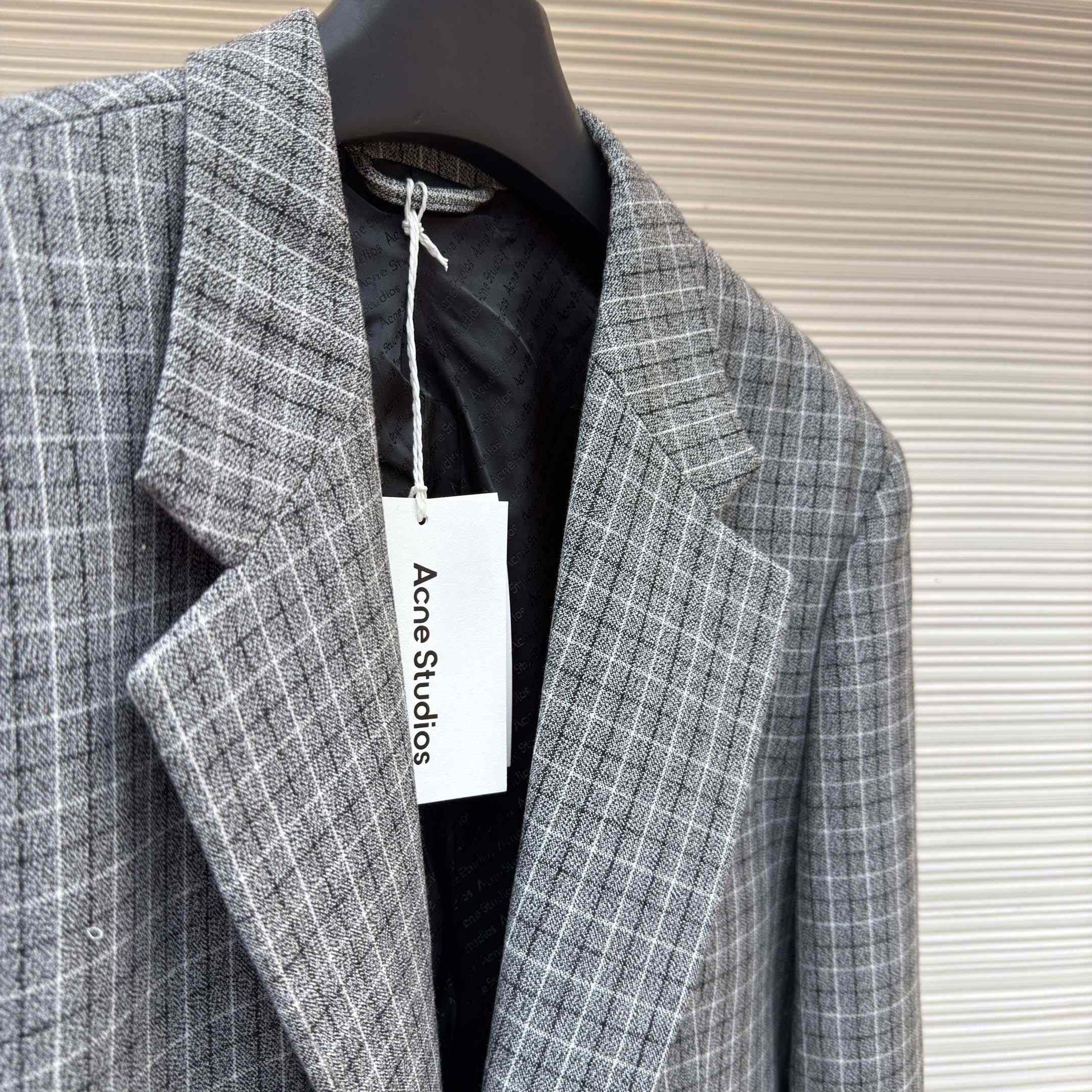 Acne Studios Fitted Wool Suit Jacket - DopestKickz