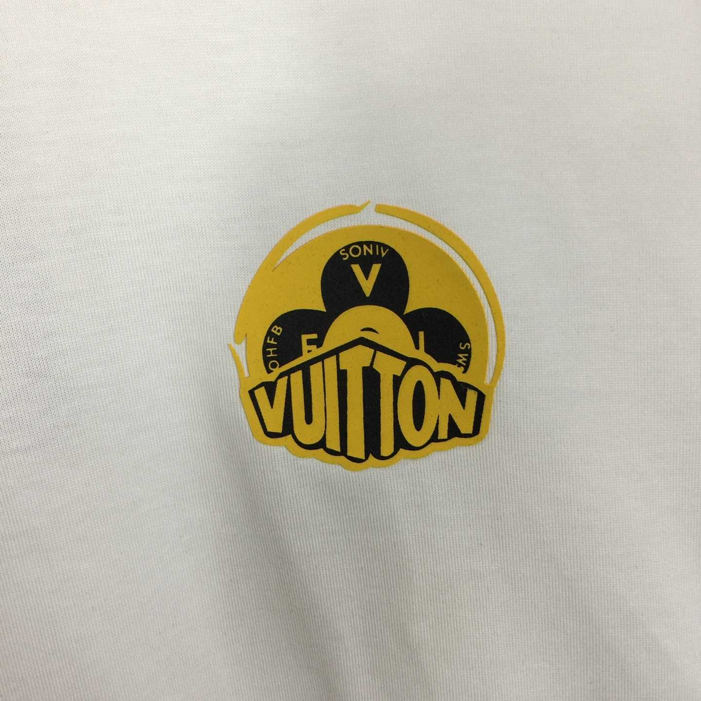 Louis Vuitton T-shirt With Yellow Graphic Logo - DopestKickz