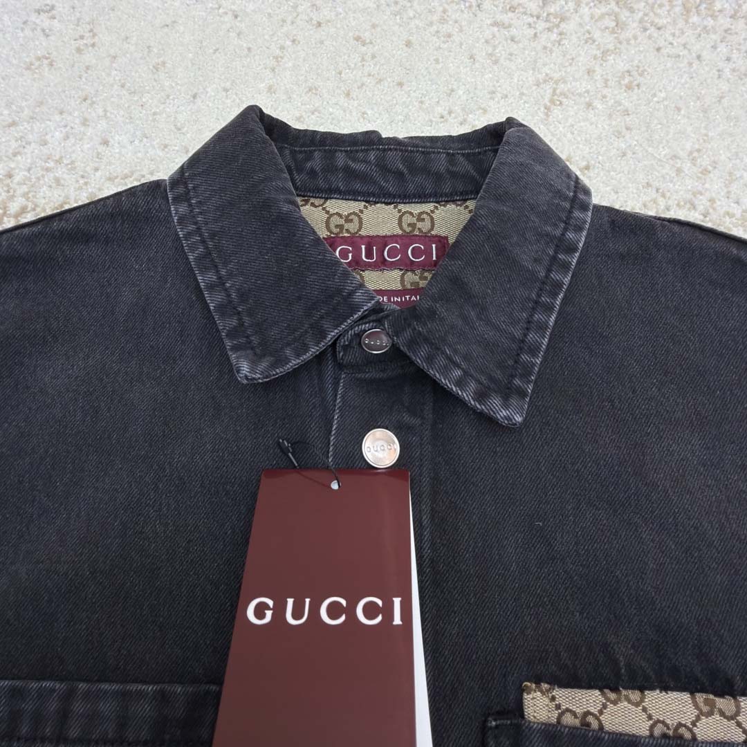 Gucci Washed Cotton Denim Shirt - DopestKickz