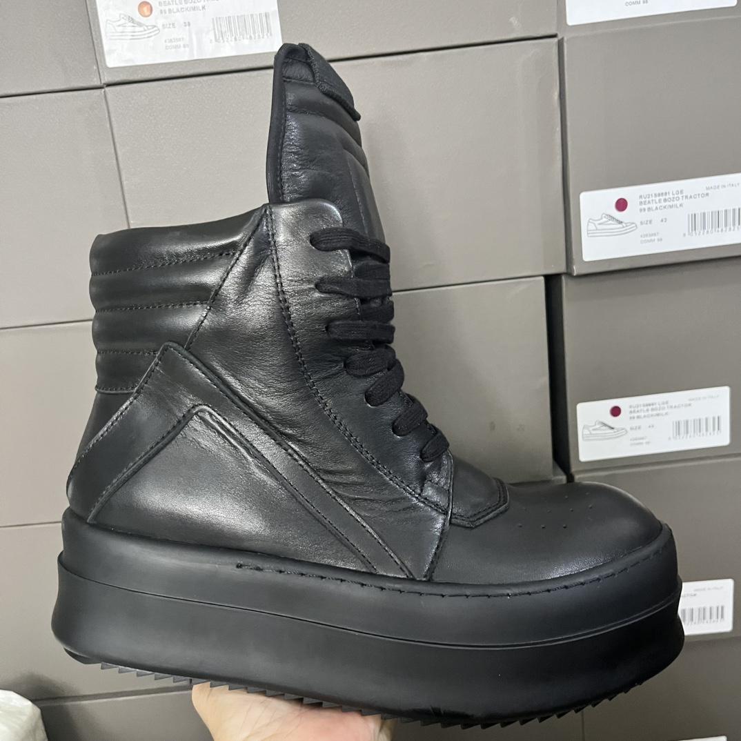 Rick Owens Lace-up High-top Sneakers - DopestKickz