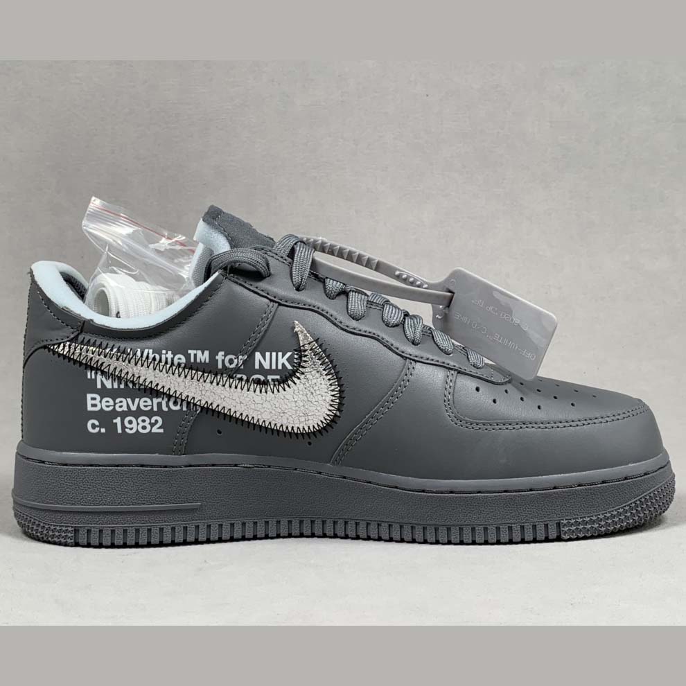Off-White x NK Air Force 1 "Grey"    DX1419-500  - DopestKickz