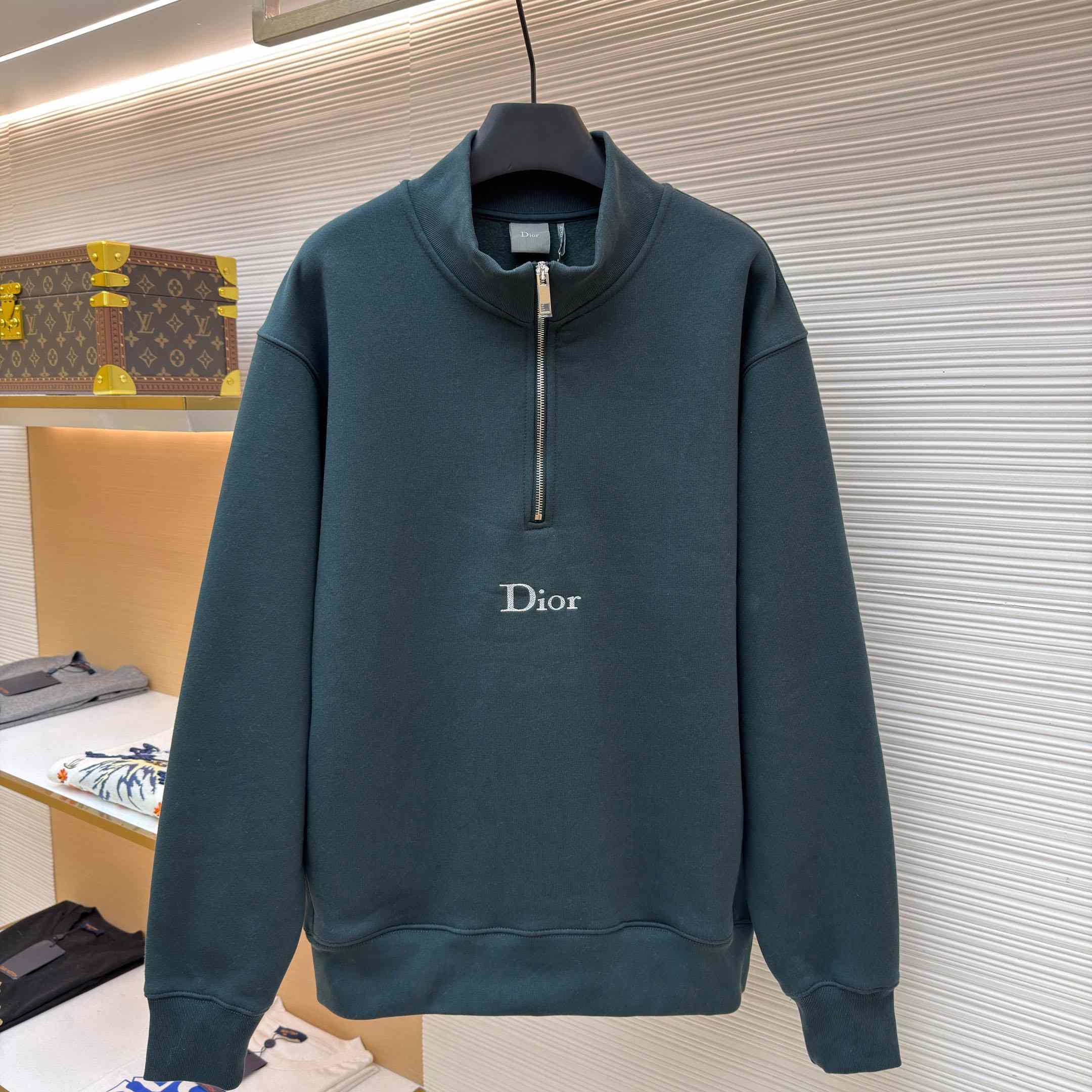 Dior Sweatshirt With Zipped Neckline - DopestKickz