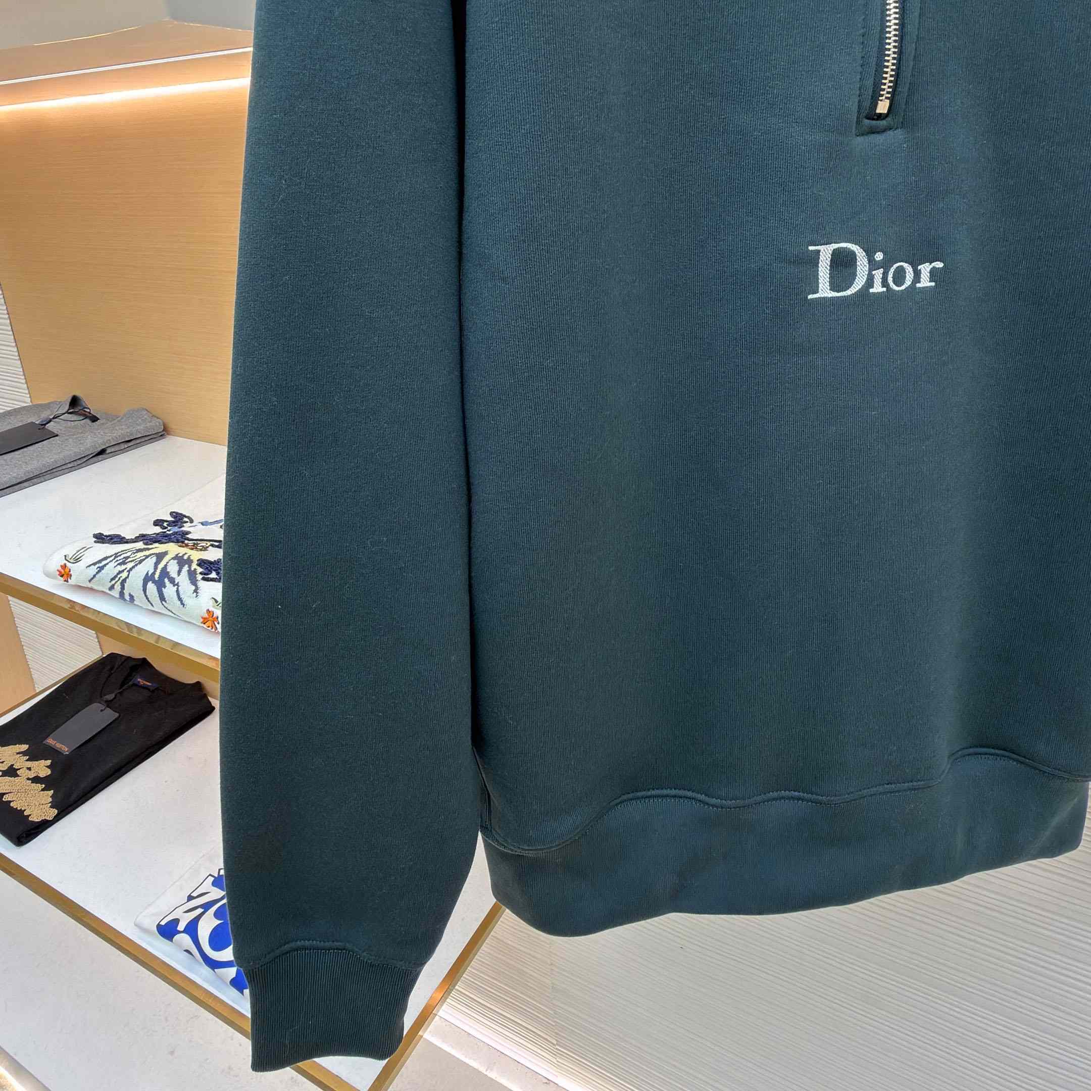 Dior Sweatshirt With Zipped Neckline - DopestKickz