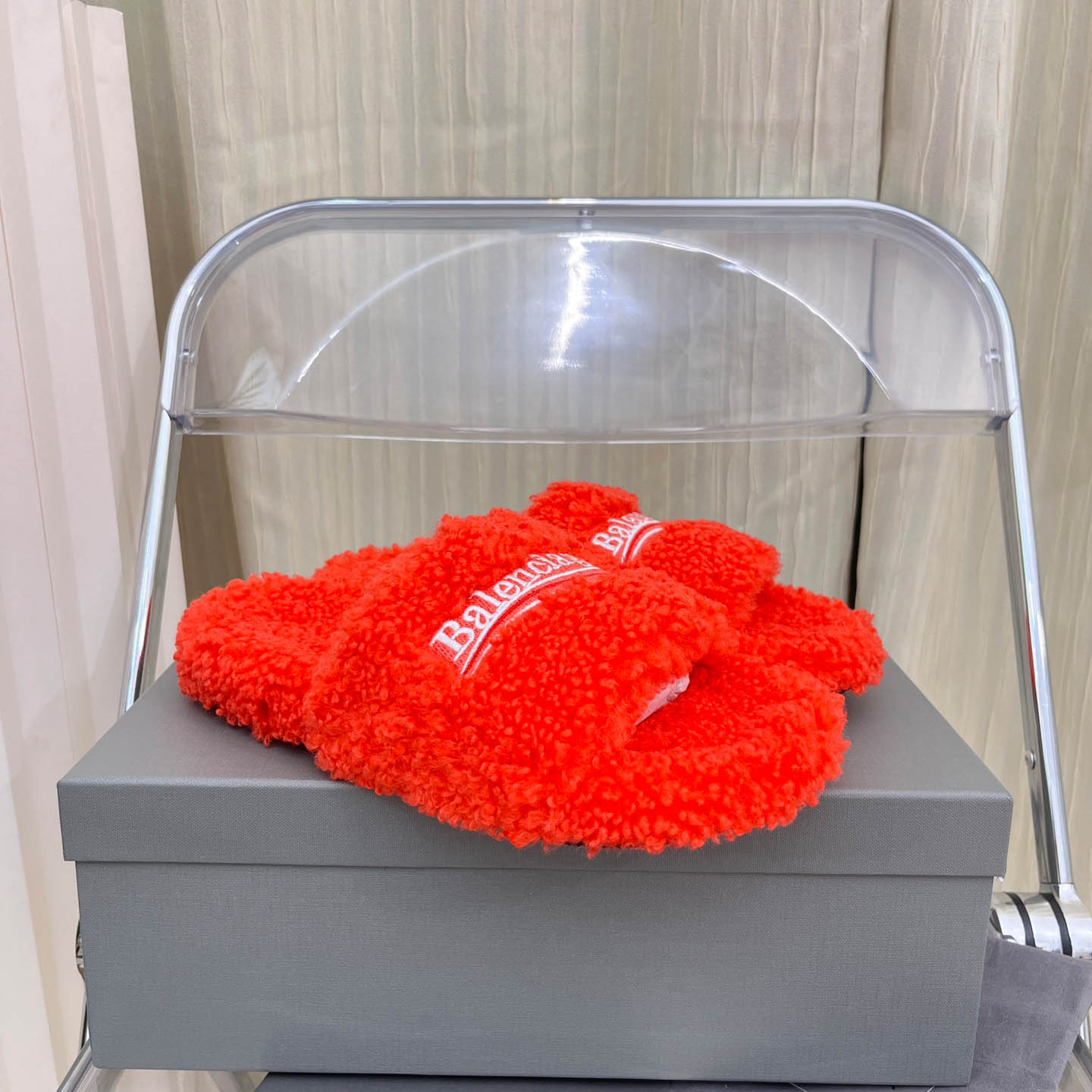 Balenciaga Furry Slide Sandals - DopestKickz