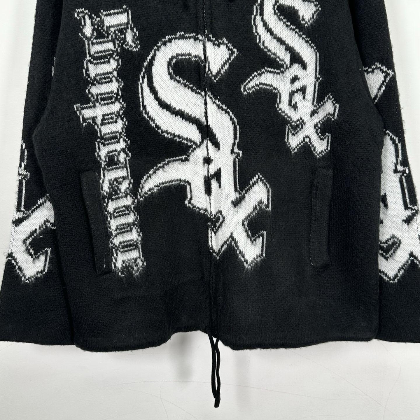  Supreme x Chicago White Sox Zip Up Hooded Sweater 'Black' - DopestKickz