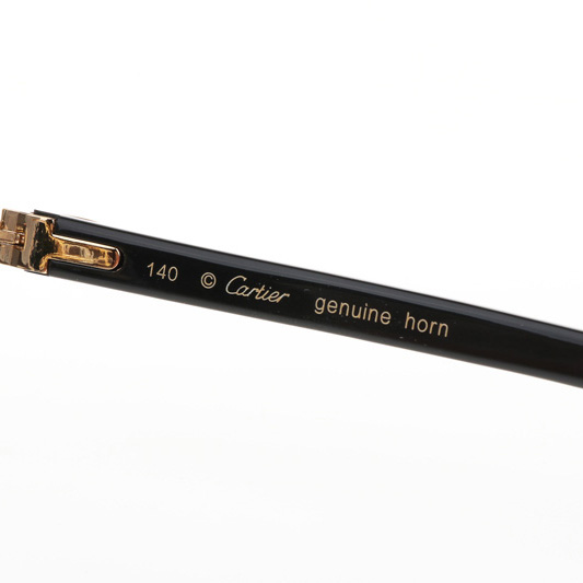 Cartier CT 4189706 Black Buffalo Sunglasses In Gold Gradient Grey - DopestKickz