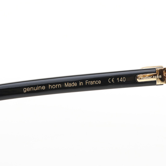 Cartier CT 4189706 Black Buffalo Sunglasses In Gold Gradient Grey - DopestKickz