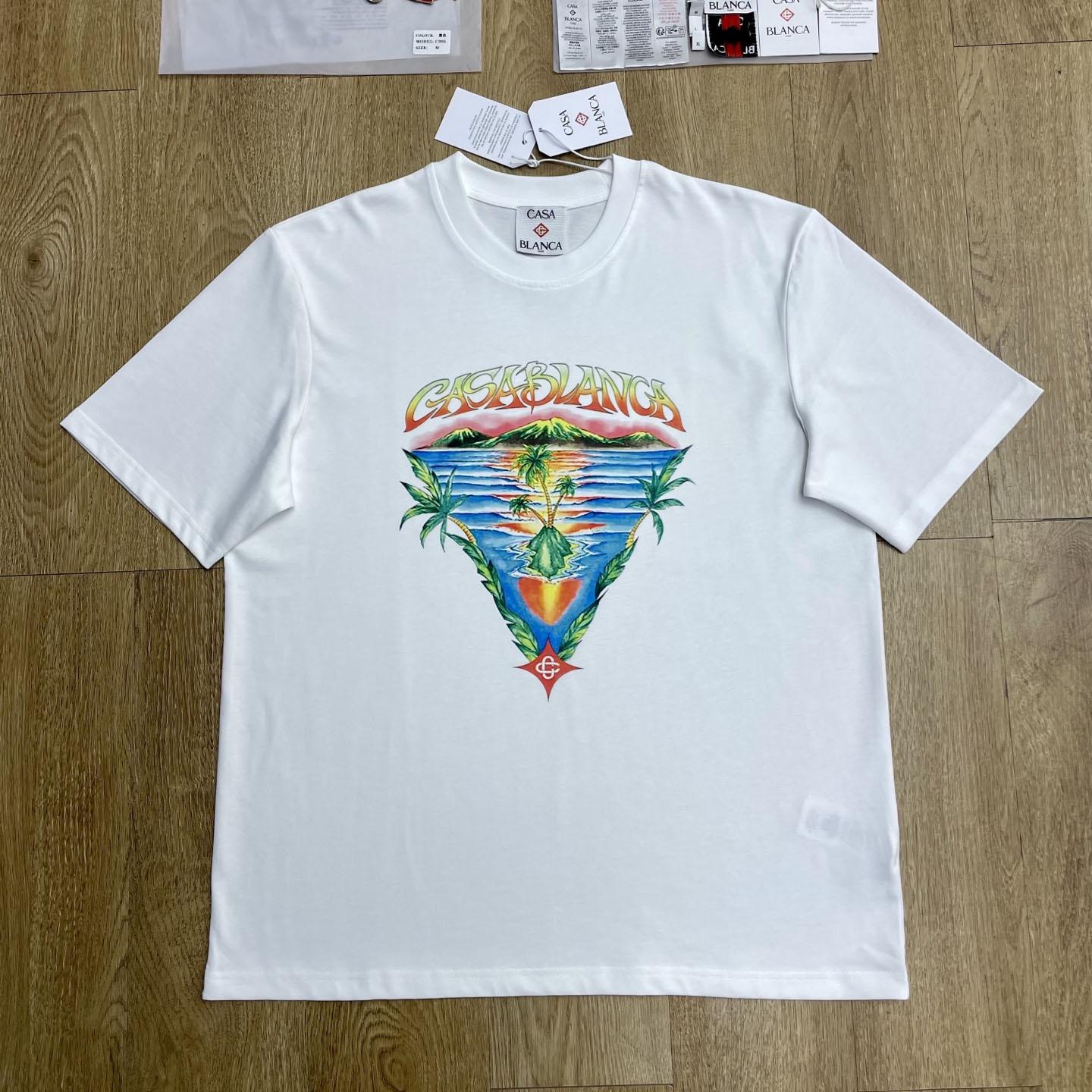 Casablanca White Innocence Triangle T-shirt Regular price C1120 - DopestKickz