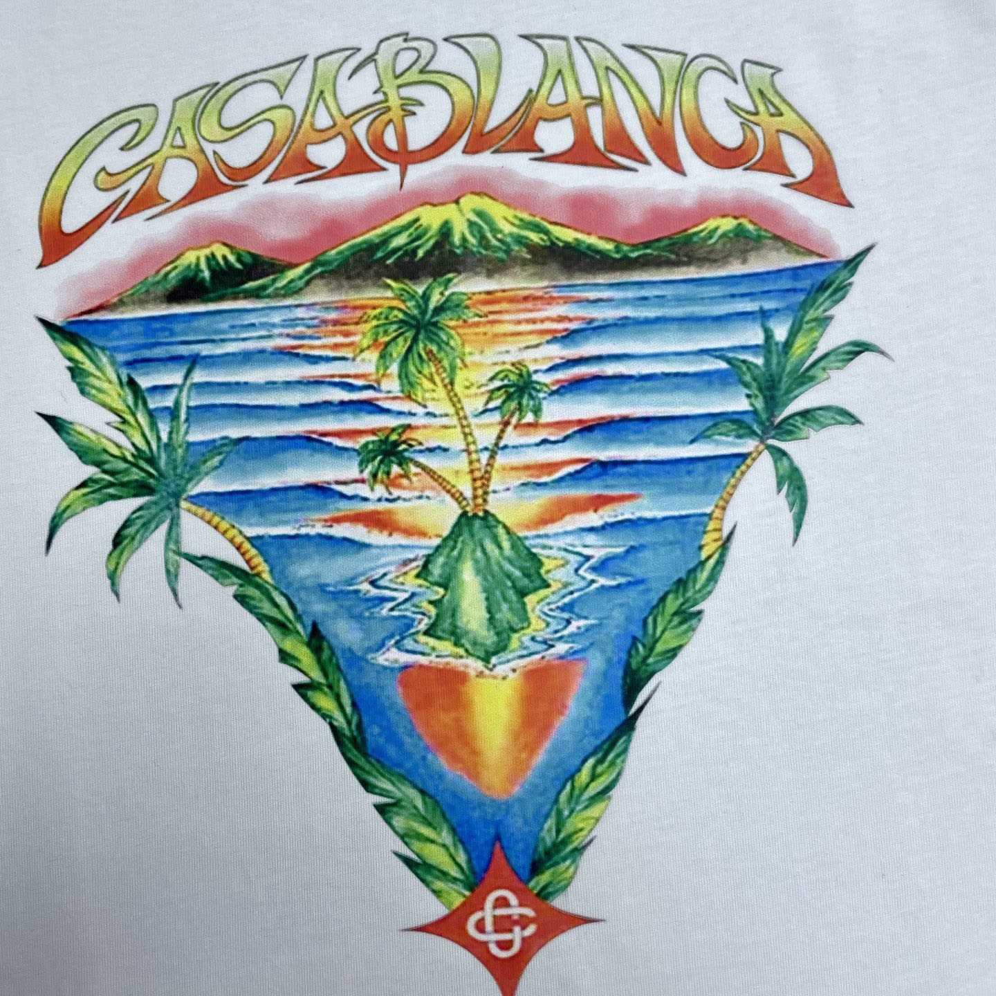 Casablanca White Innocence Triangle T-shirt Regular price C1120 - DopestKickz