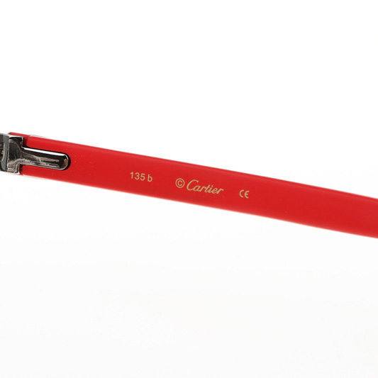 Cartier CT 4189706 Red Wood Sunglasses In Silver Gradient Grey - DopestKickz