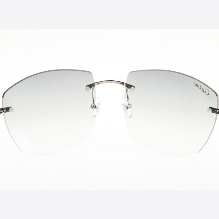 Cartier CT 4189706 Red Wood Sunglasses In Silver Gradient Grey - DopestKickz