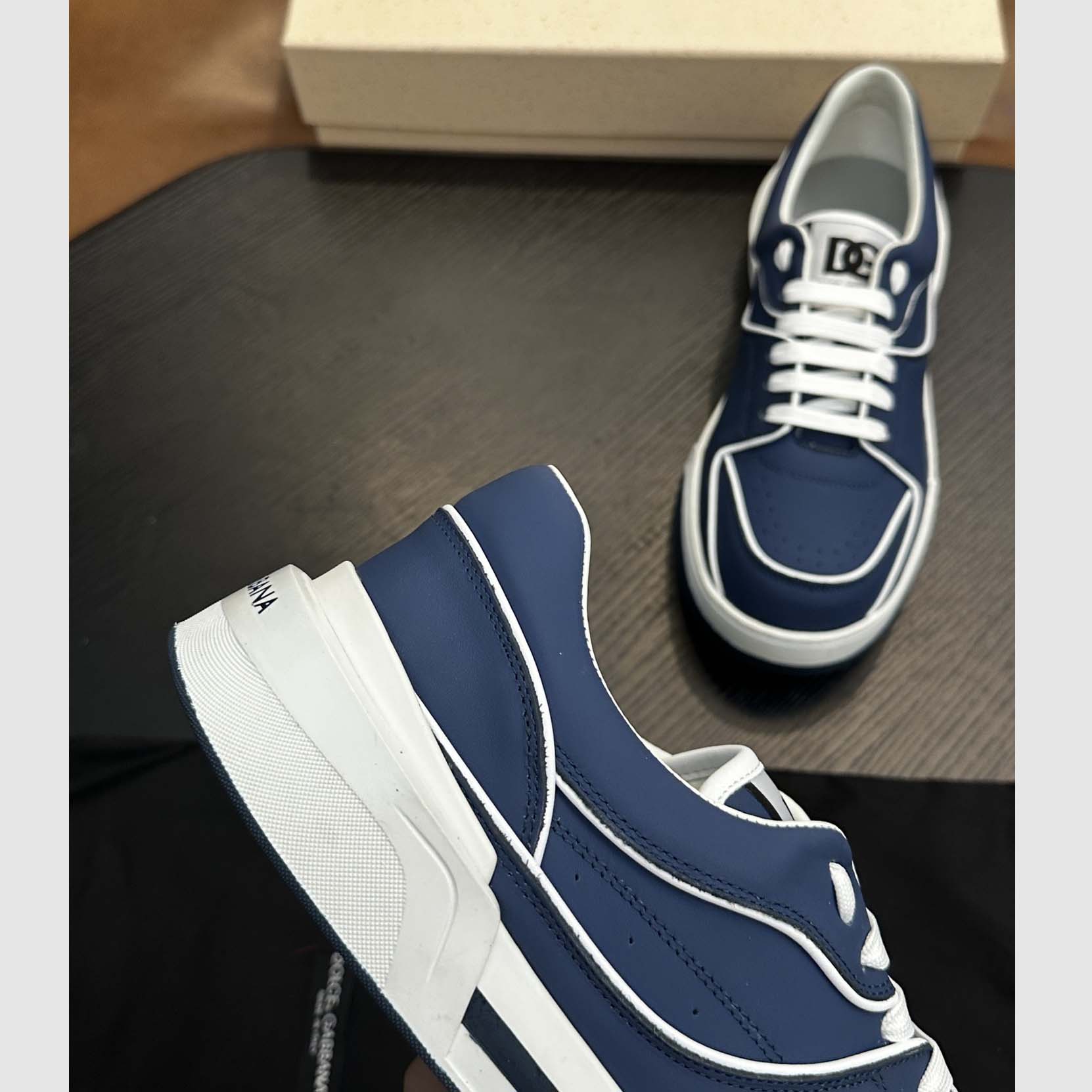 Dolce & Gabbana New Roma Leather Sneakers - DopestKickz