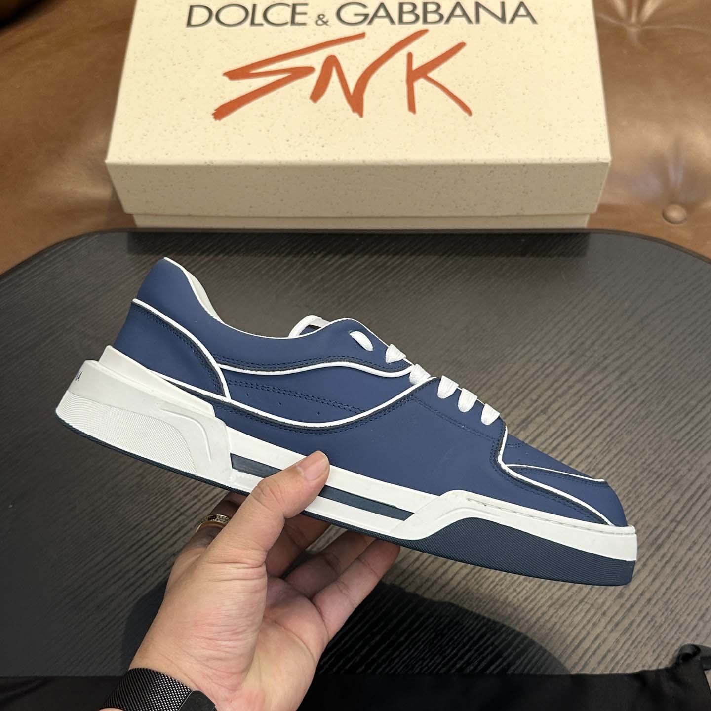 Dolce & Gabbana New Roma Leather Sneakers - DopestKickz