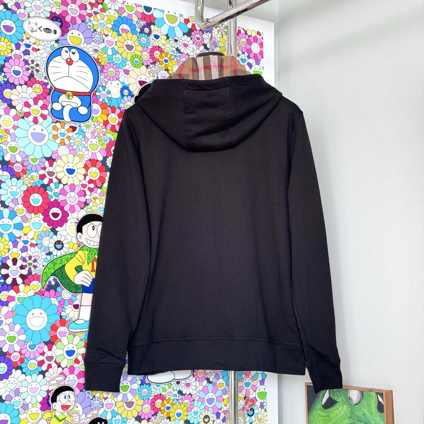 Burberry Hove Check Embroidery Logo Zip Hoodie  - DopestKickz