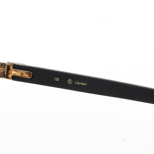 Cartier CT 4189706 Black Wood Sunglasses In Gold Gradient Grey - DopestKickz