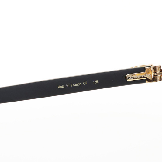 Cartier CT 4189706 Black Wood Sunglasses In Gold Gradient Grey - DopestKickz