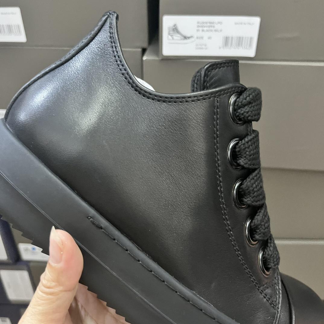 Rick Owens Lido Jumbo Laced Sneaker Low 'Black' - DopestKickz