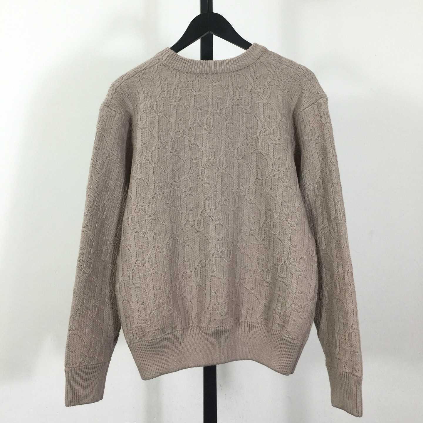 Dior Oblique Sweater Beige Cotton-Blend Jacquard - DopestKickz