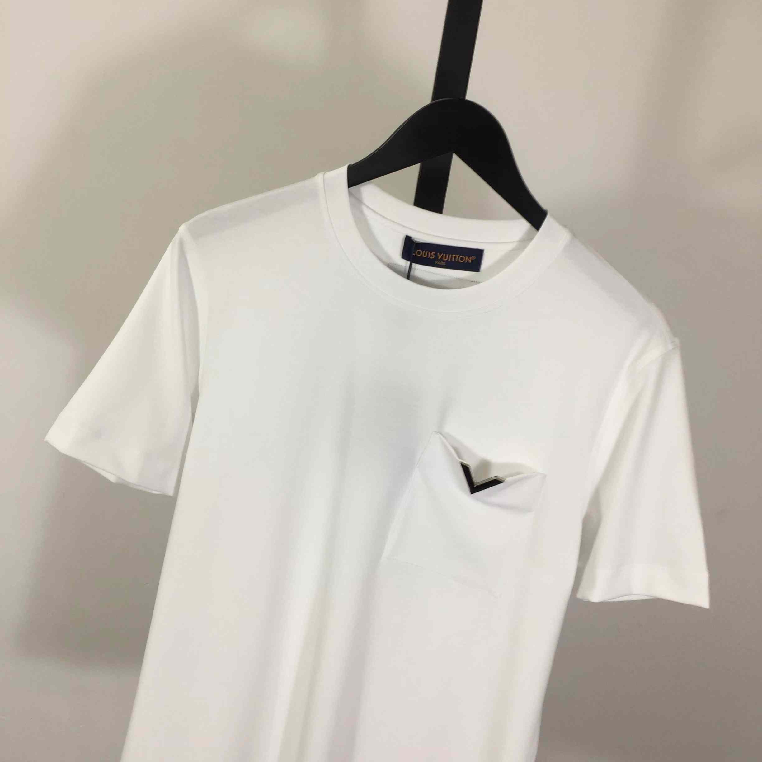 Louis Vuitton V Pocket Logo T-shirt - DopestKickz