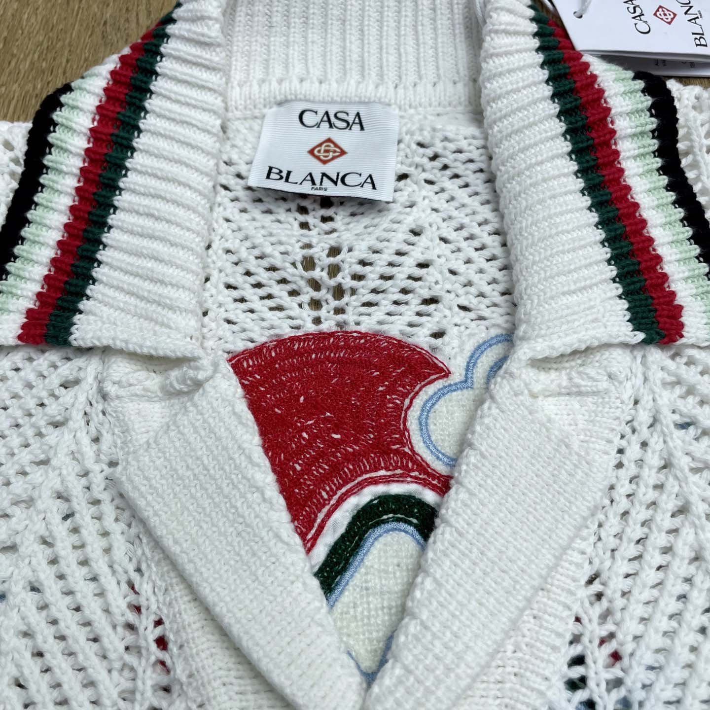 Casablanca Sporty Faux Crochet Cotton Shirt    Z6029 - DopestKickz