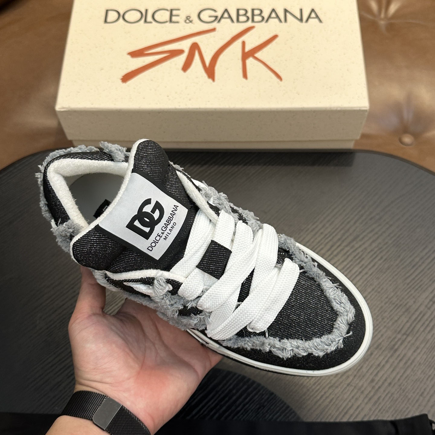 Dolce & Gabbana Denim New Roma Sneakers - DopestKickz