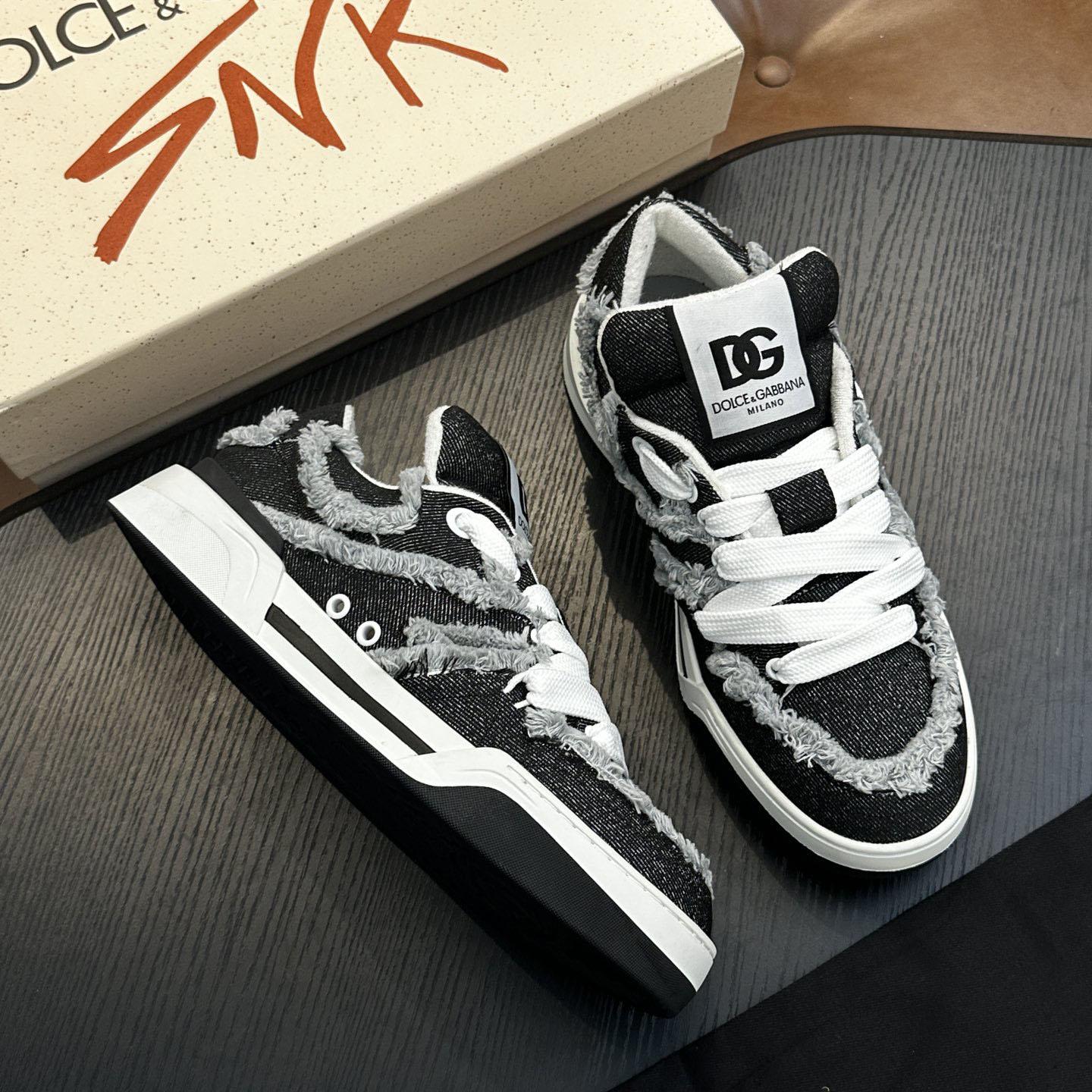 Dolce & Gabbana Denim New Roma Sneakers - DopestKickz