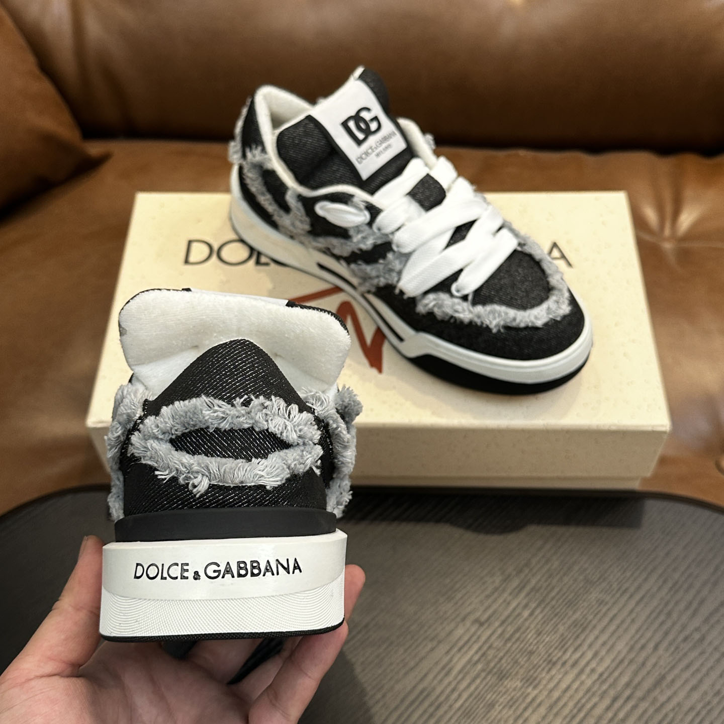 Dolce & Gabbana Denim New Roma Sneakers - DopestKickz