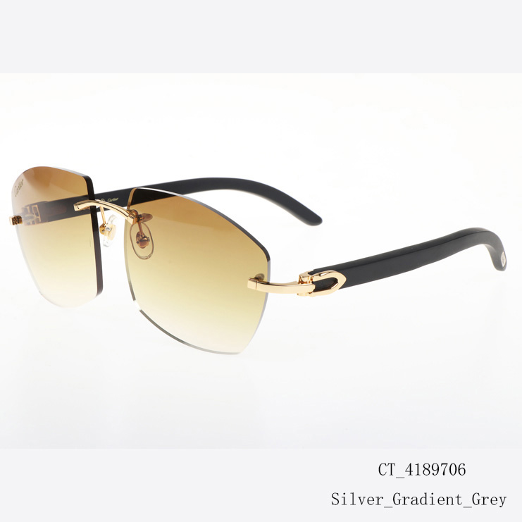 Cartier CT 4189706 Black Wood Sunglasses In Gold Gradient Brown - DopestKickz