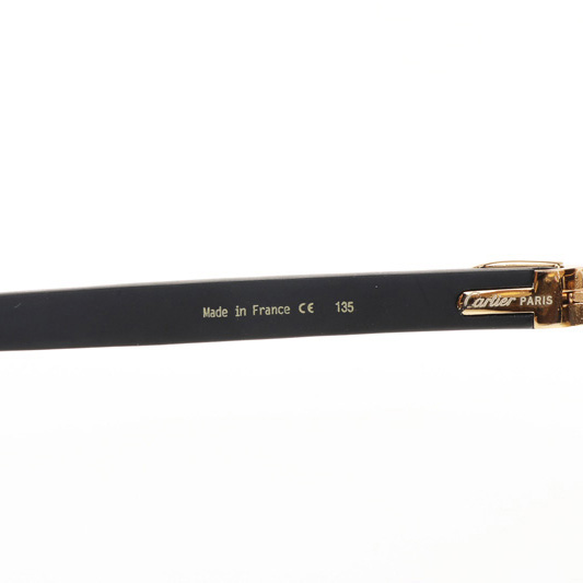 Cartier CT 4189706 Black Wood Sunglasses In Gold Gradient Brown - DopestKickz