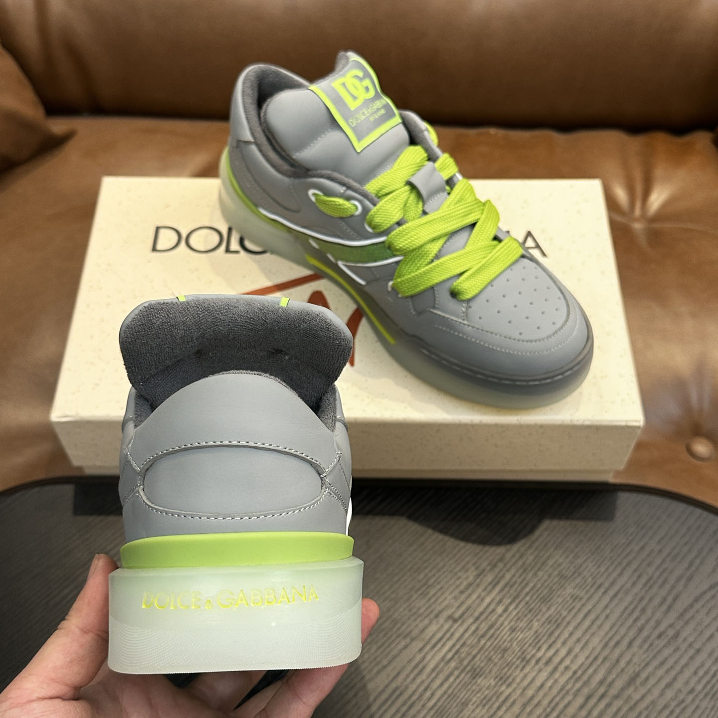 Dolce & Gabbana New Roma Label Low-Top Sneakers - DopestKickz