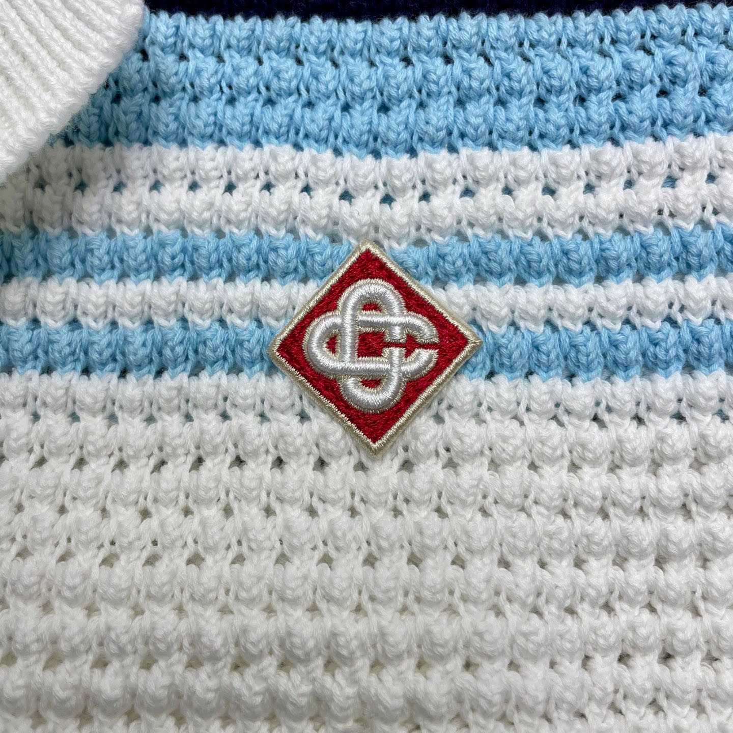 Casablanca Tennis Cotton Crochet Short Sleeve Shirt Z6038 - DopestKickz