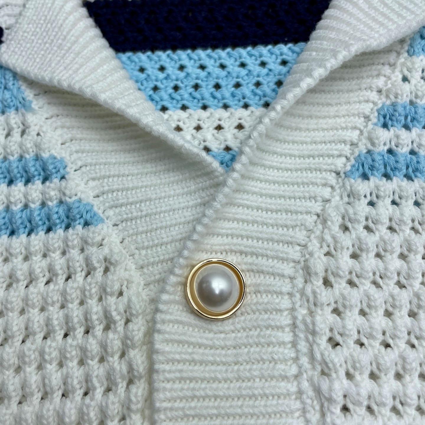 Casablanca Tennis Cotton Crochet Short Sleeve Shirt Z6038 - DopestKickz