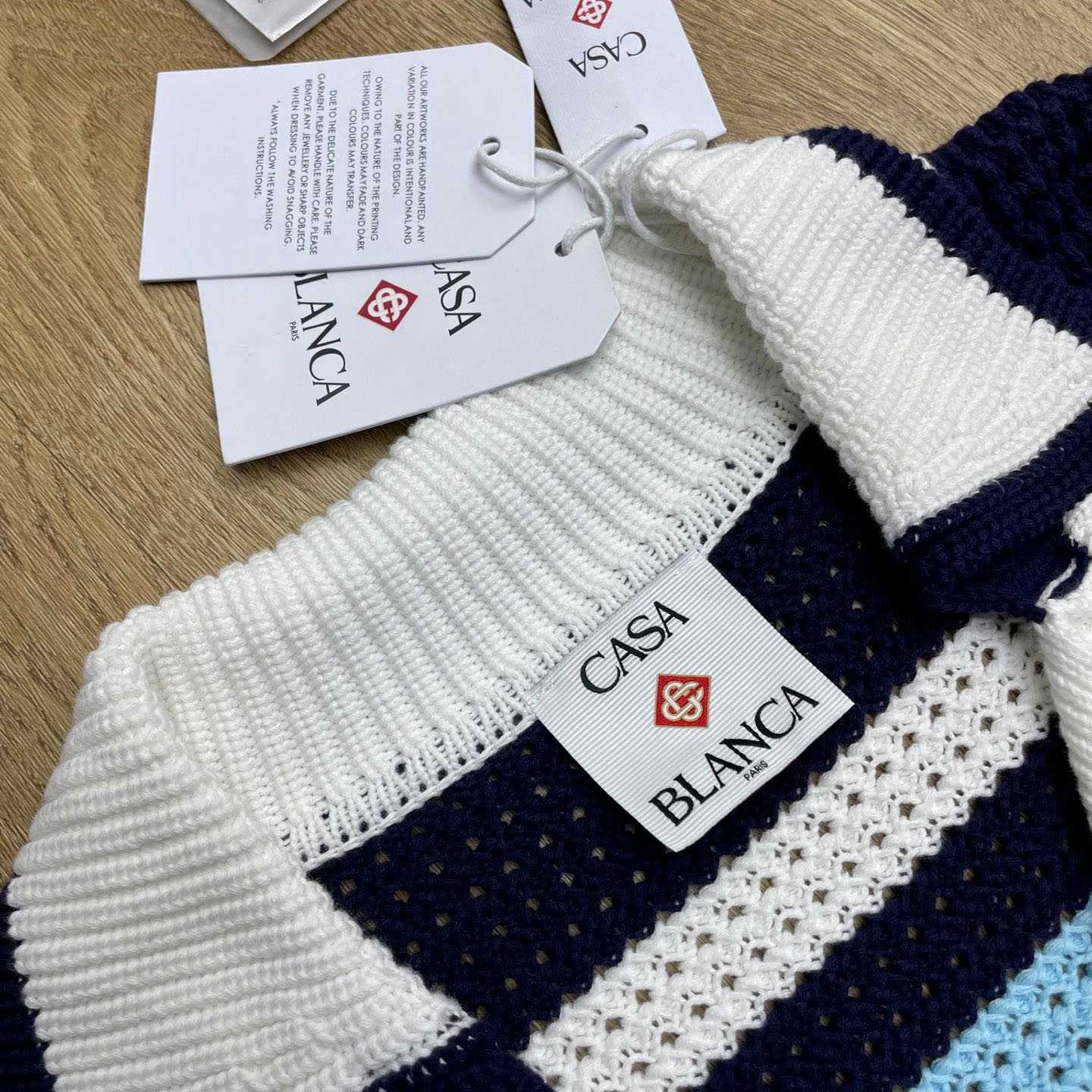 Casablanca Tennis Cotton Crochet Short Sleeve Shirt Z6038 - DopestKickz