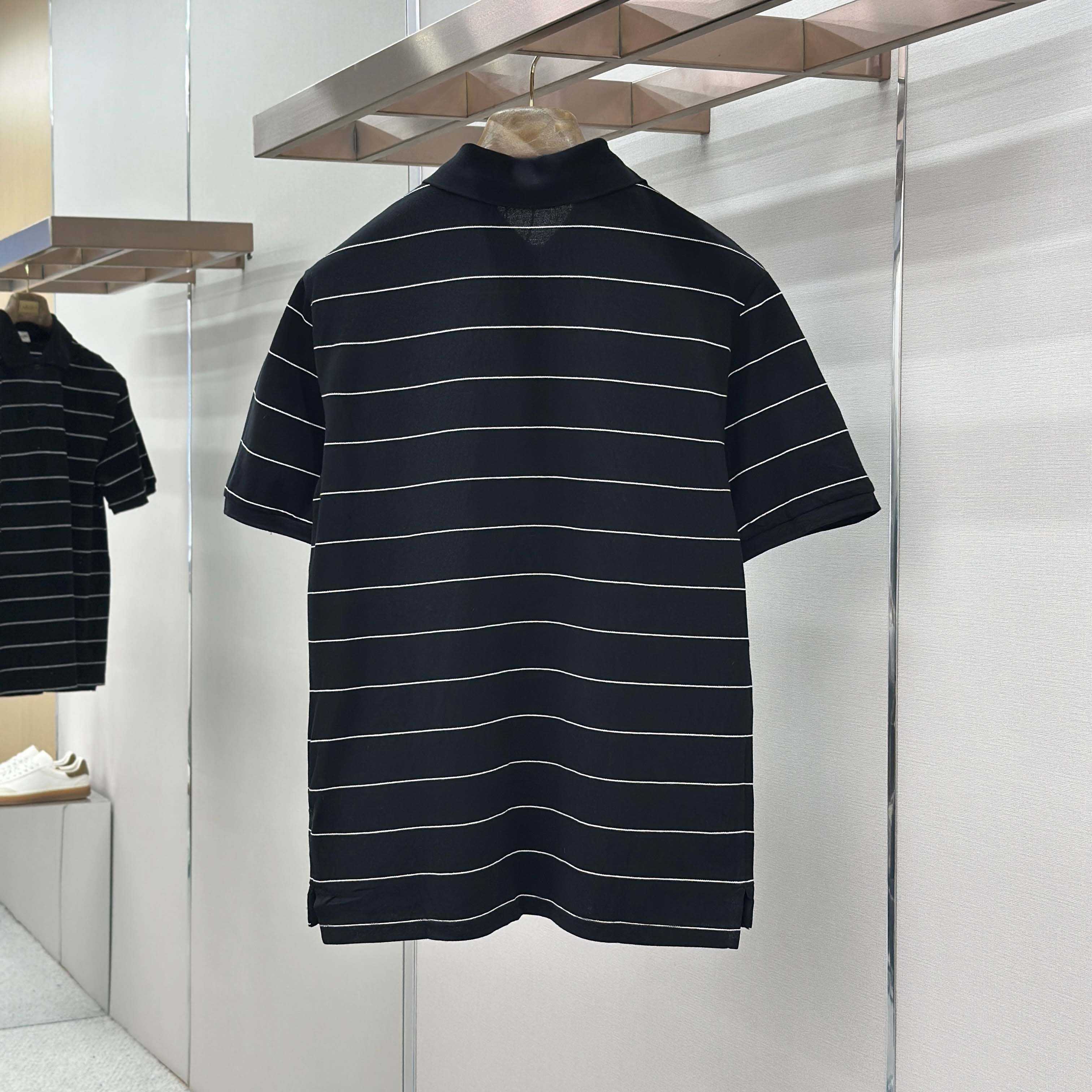 Saint Laurent Cassandre Polo Shirt in Striped Piqué - DopestKickz