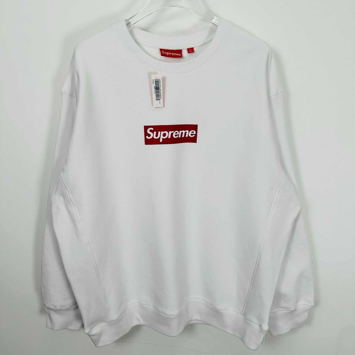 Supreme 25SS Wash Box Logo Crewneck 'White' - DopestKickz