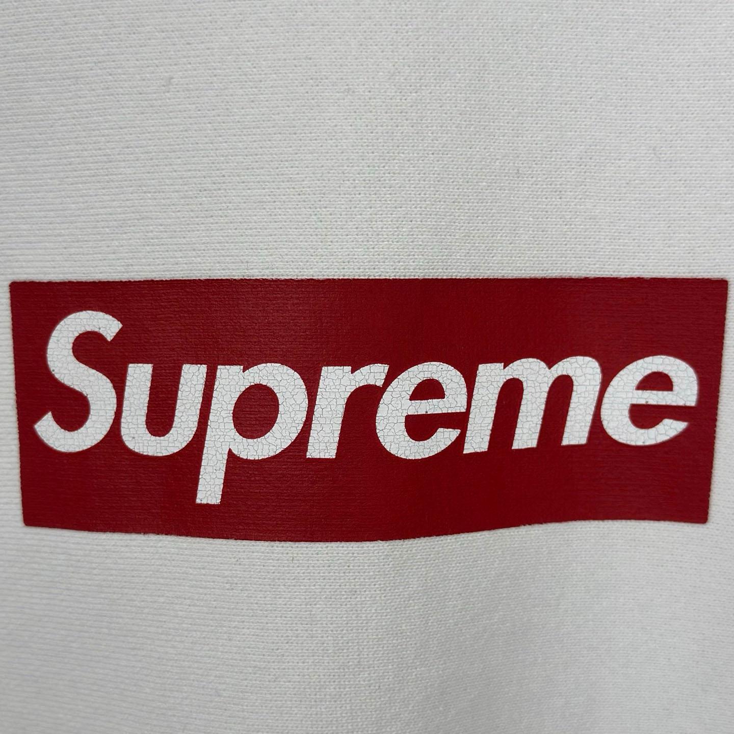 Supreme 25SS Wash Box Logo Crewneck 'White' - DopestKickz