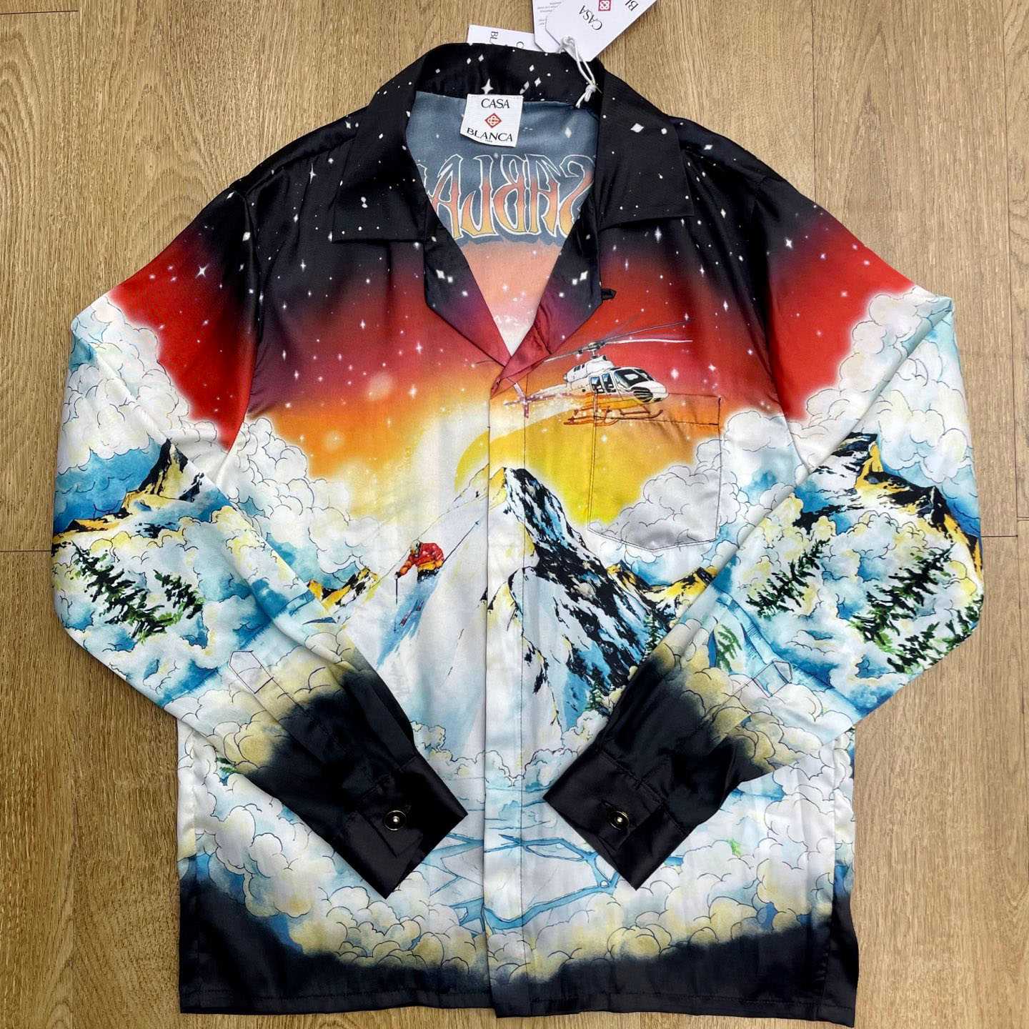 Casablanca Ski Lake Long Sleeve Silk Twill Shirt CA3569 - DopestKickz