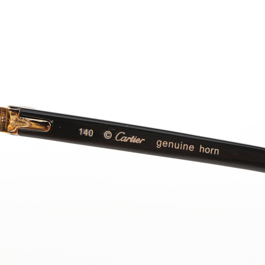 Cartier CT 4189706 White Mix Black Buffalo Sunglasses In Gold Gradient Brown - DopestKickz