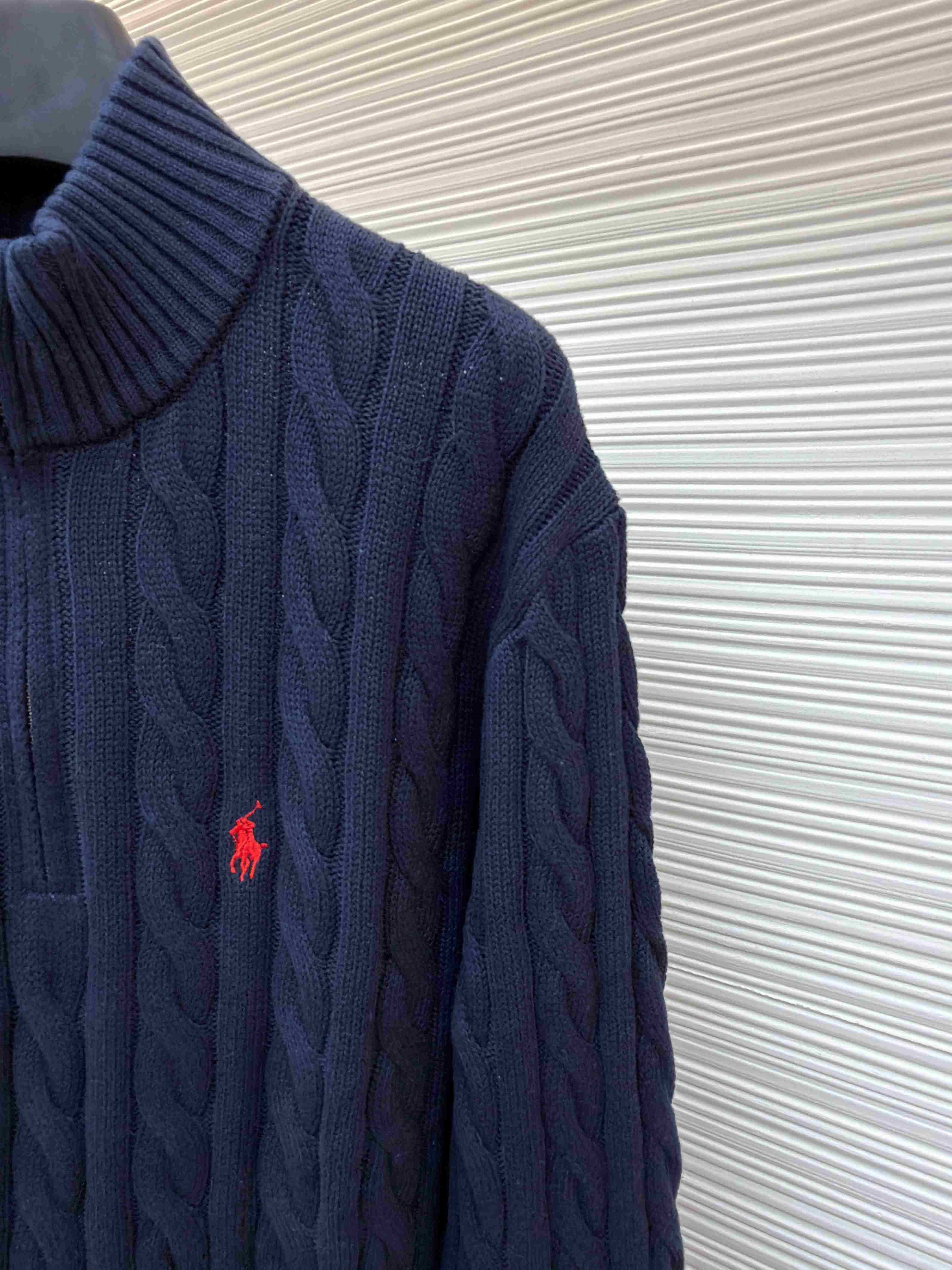 Polo Ralph Cable-Knit Cotton Quarter-Zip Jumper - DopestKickz