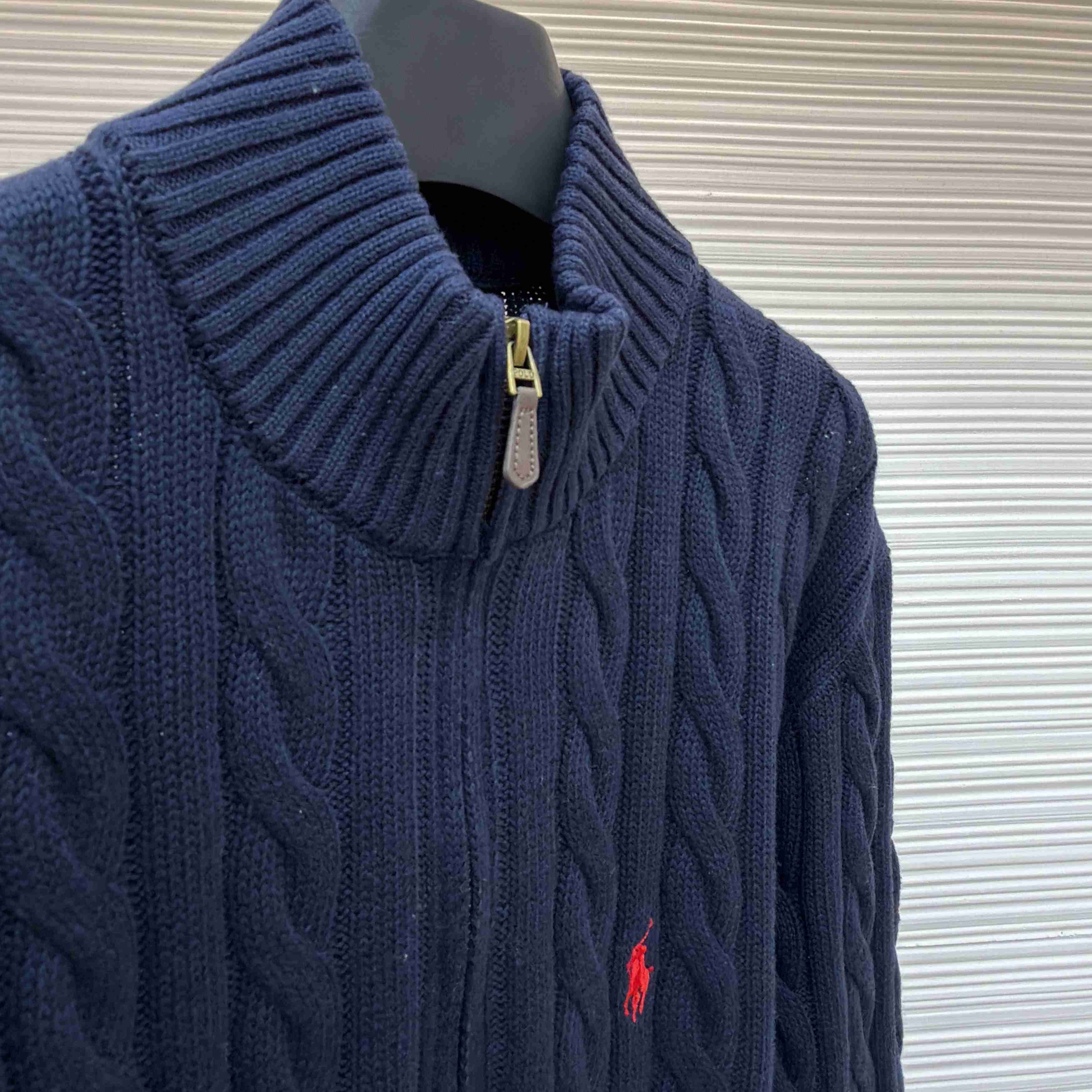 Polo Ralph Cable-Knit Cotton Quarter-Zip Jumper - DopestKickz