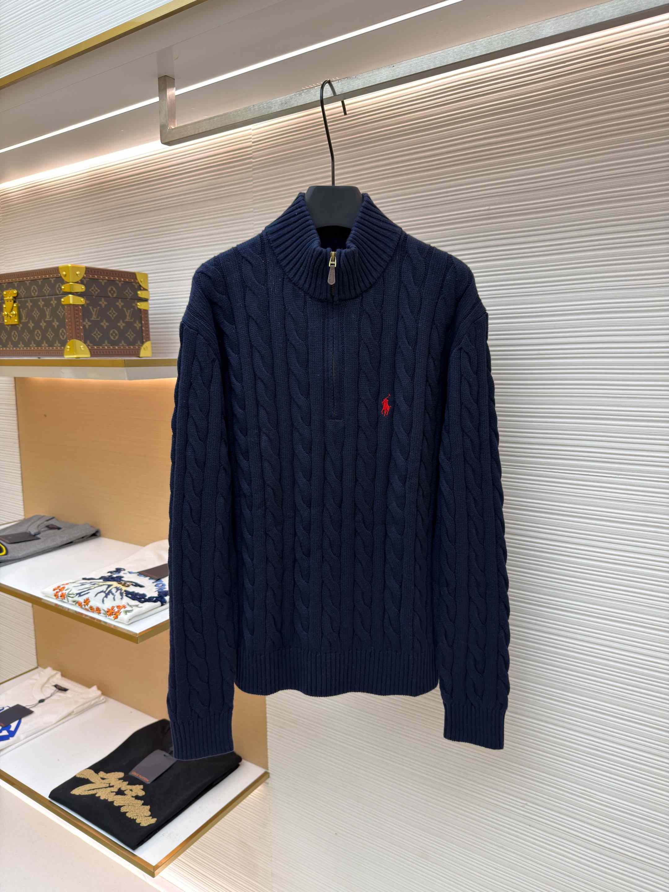 Polo Ralph Cable-Knit Cotton Quarter-Zip Jumper - DopestKickz