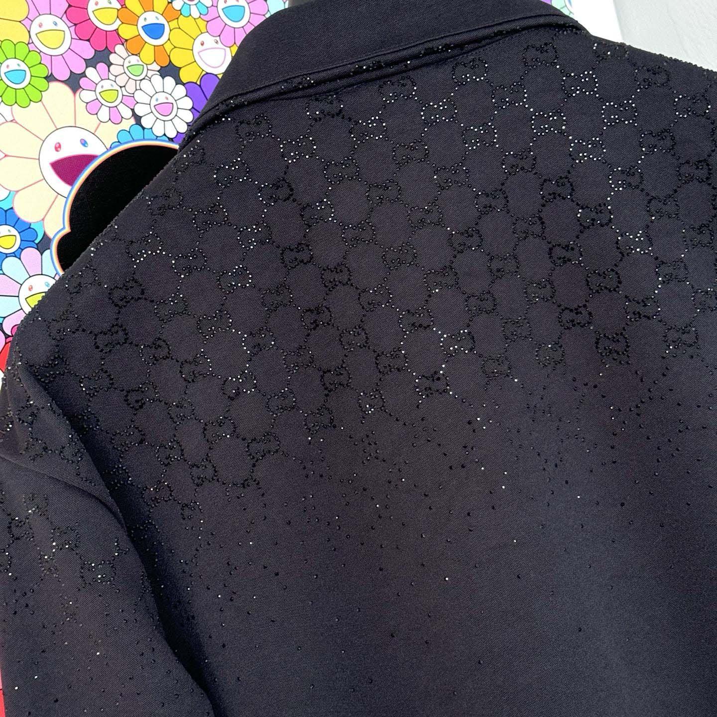 Gucci Technical Jersey Zip Jacket With Crystals - DopestKickz