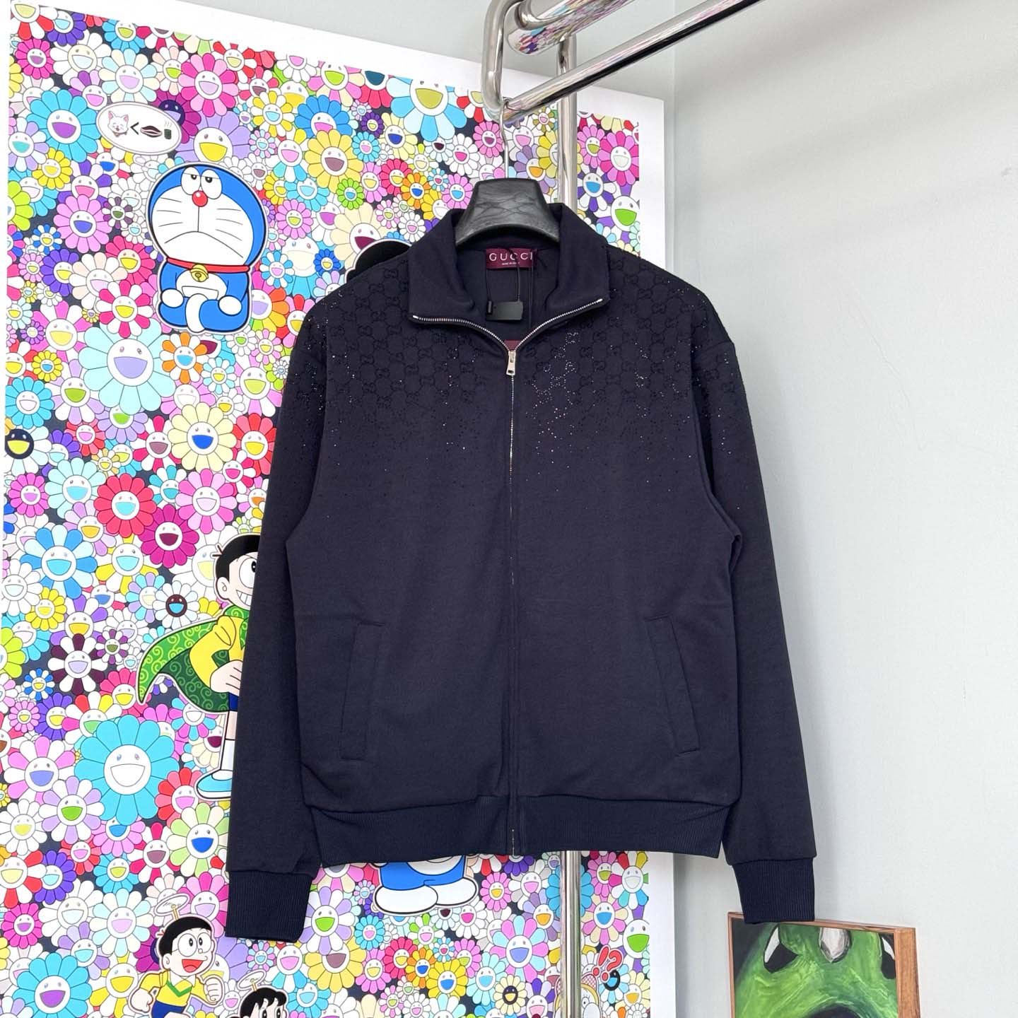 Gucci Technical Jersey Zip Jacket With Crystals - DopestKickz