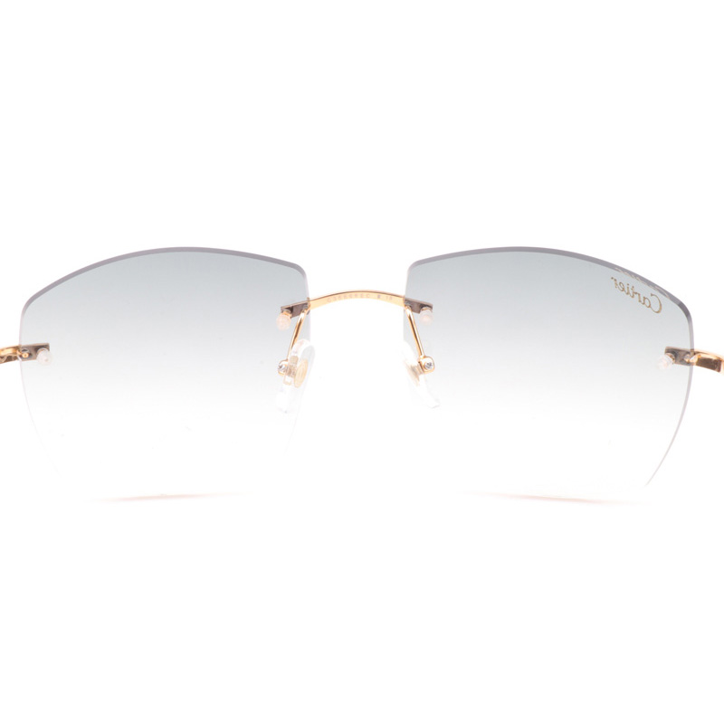 Cartier CT 4189706 Shell Mix White Buffalo Sunglasses In Gold Gradient Grey - DopestKickz
